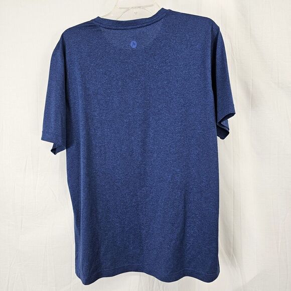 Marmot Men's Size XL Blue Heathered Active Wear T Shirt Short Sleeve - Picture 4 of 6